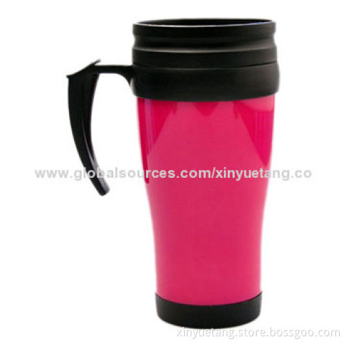 Double Wall Plastic Water Tumbler, 400mL Volume, Colorful